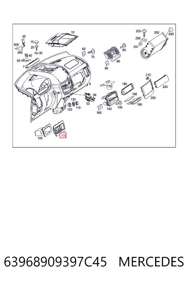  Mercedes A6396890939 ціна, від 2.95 USD