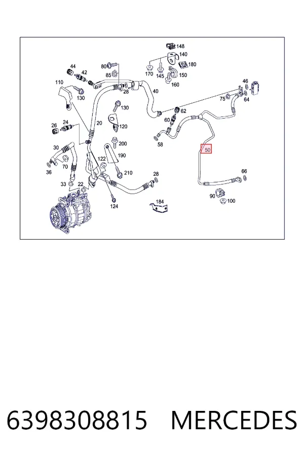  Mercedes A6398308815 ціна, від 77.40 USD