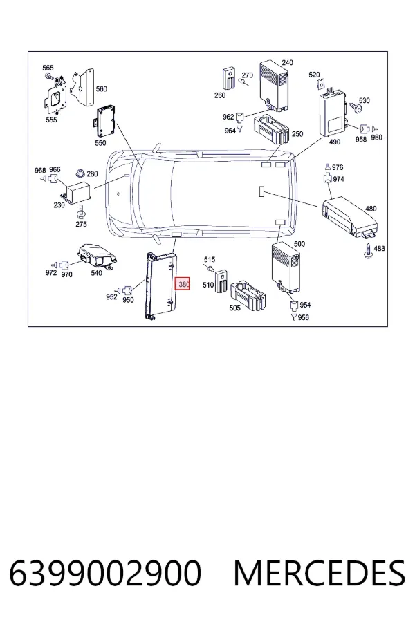 Блок комфорту передніх дверей Mercedes A6399002900 ціна, від 14.68 USD