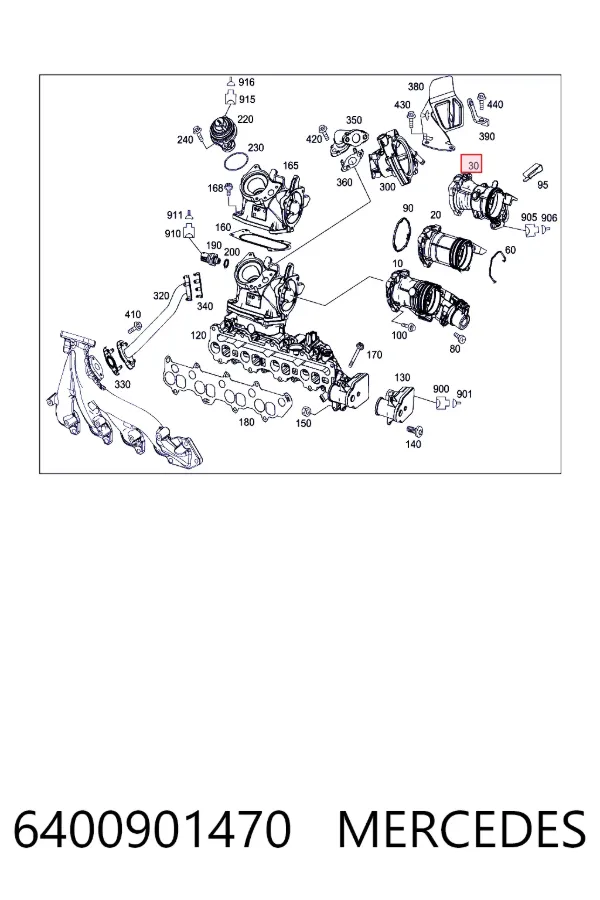 Заслінка повітряна Mercedes A6400901470