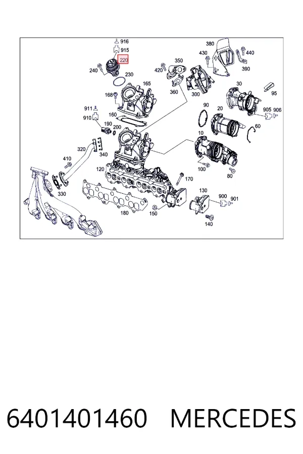 Купити A6401401460 Mercedes Прилади управління системи рециркуляції
