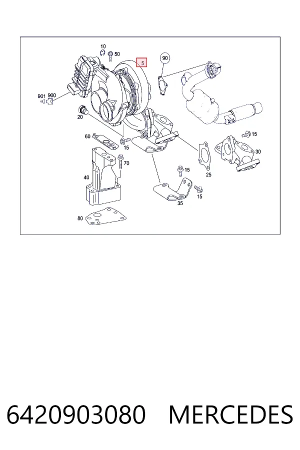 Турбіна Mercedes A6420903080 ціна, від 408.48 USD