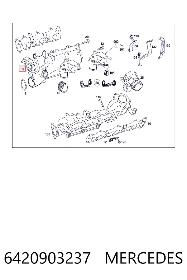 Купити A6420903237 Mercedes Колектор впускний, правий