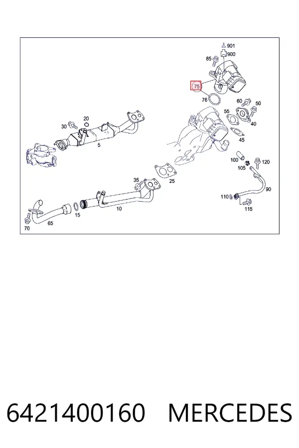 Клапан EGR Mercedes A6421400160 ціна, від 55.49 USD