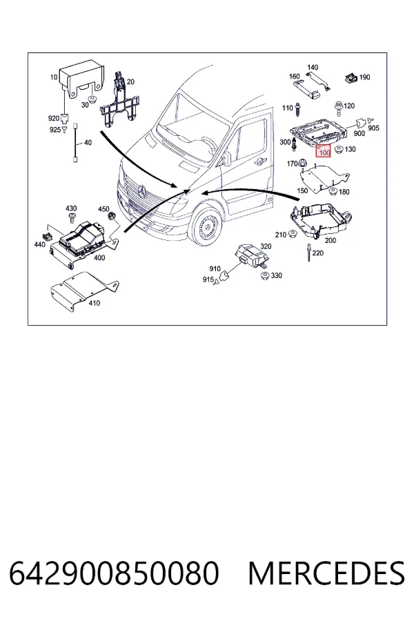  Mercedes A6429008500 ціна, від 90.55 USD