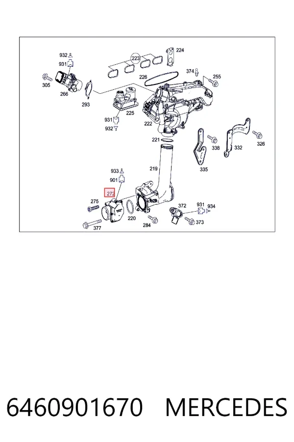 Блок дросельної заслінки Mercedes A6460901670 ціна, від 86.72 USD