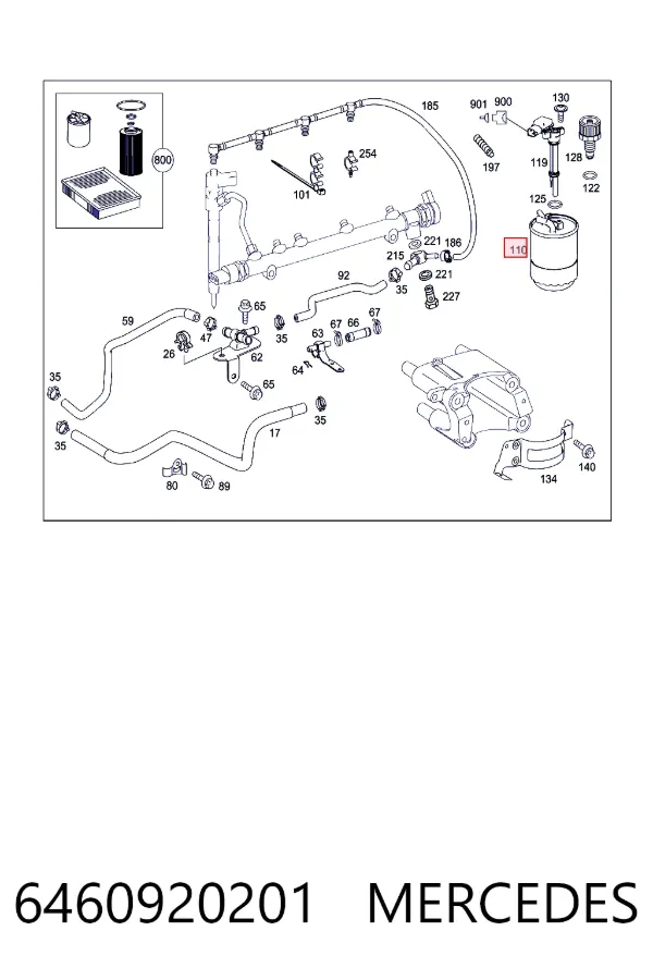 Фільтр тонкого очищення палива Mercedes A6460920201 ціна, від 17.82 USD