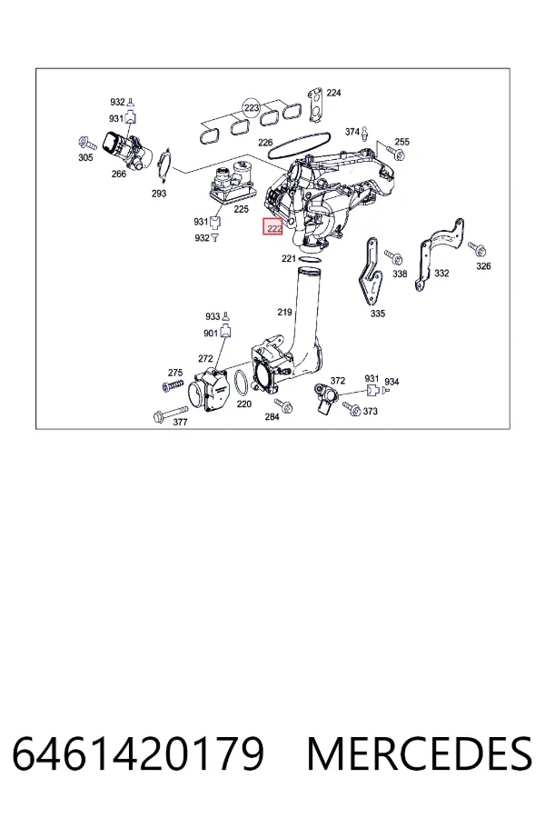 Купити A6461420179 Mercedes Впускний колектор