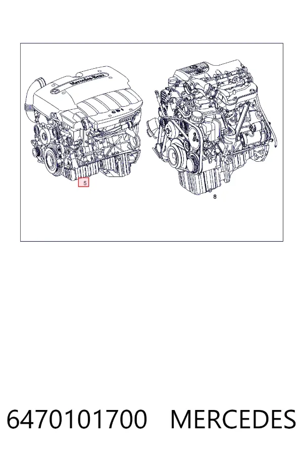 ДВЗ Mercedes A6470101700 ціна, від 114.03 USD