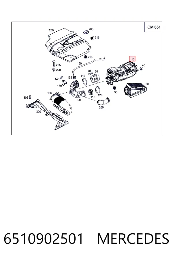 Корпус фільтра A6510902501 Mercedes