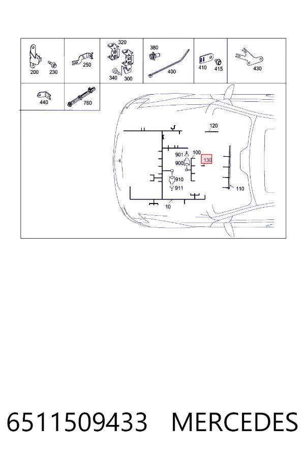 Джгут проводів моторного відсіку Mercedes A6511509433