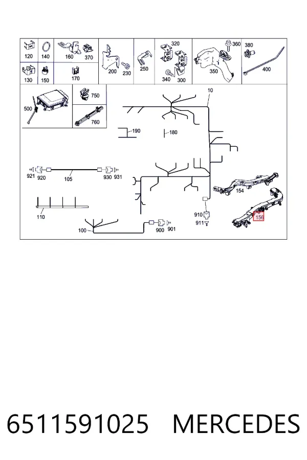  Mercedes A6511591025 ціна, від 9.93 USD