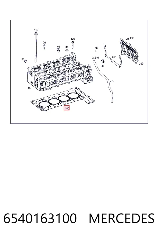 A6540163100 Mercedes Прокладка під головку
