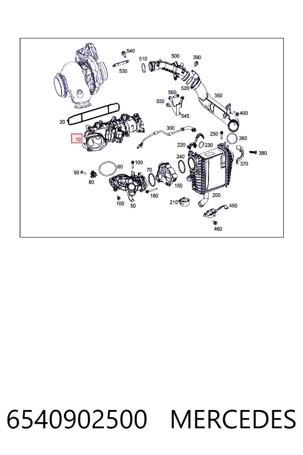Впускний колектор A6540902500 Mercedes