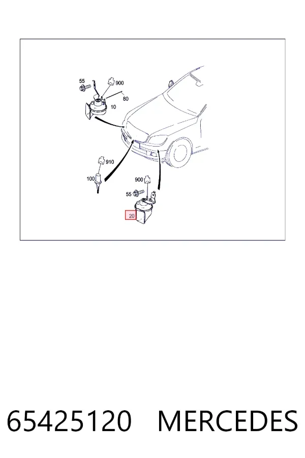 Сигнал звукової Mercedes A0065425120