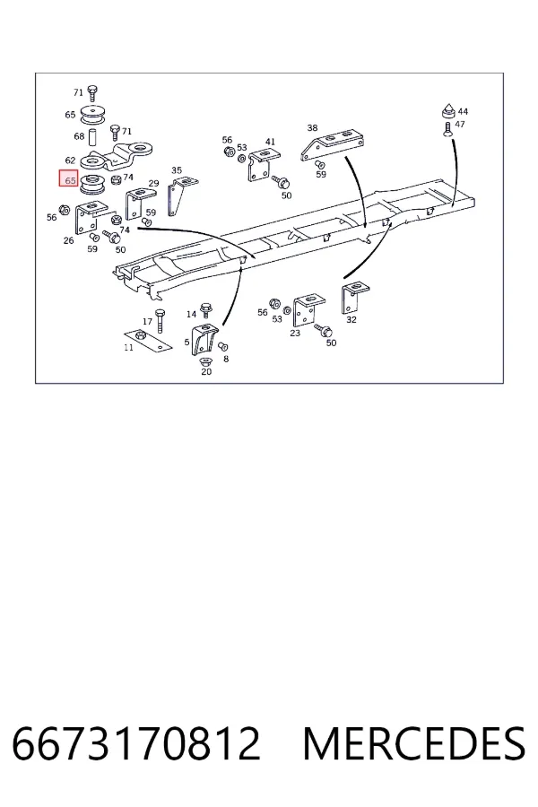 A6673170812 Mercedes Кріплення платформи