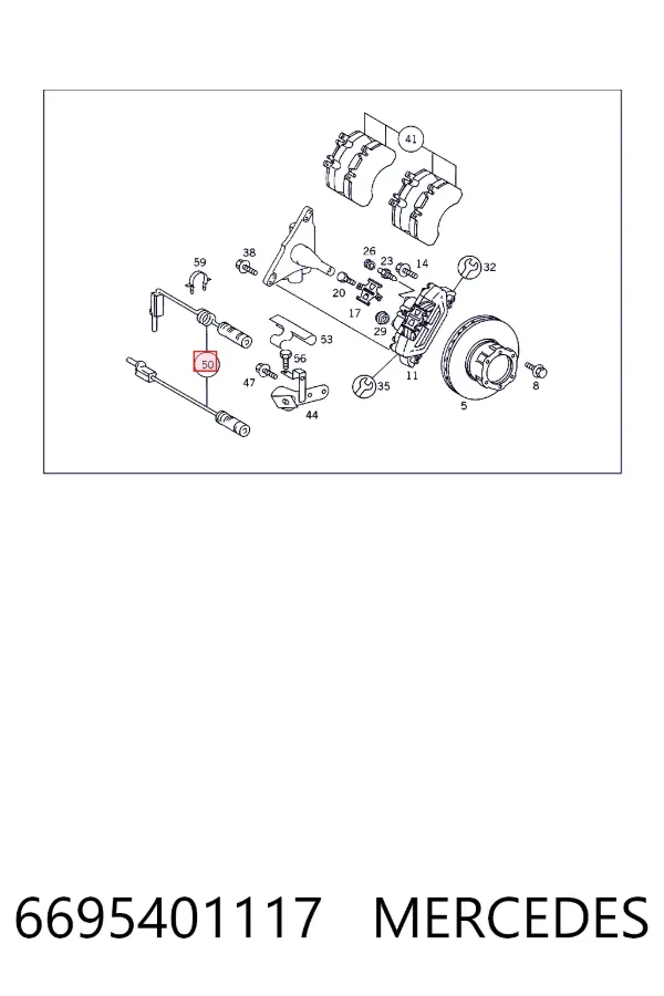 Купити A6695401117 Mercedes Датчик зносу гальмівних колодок