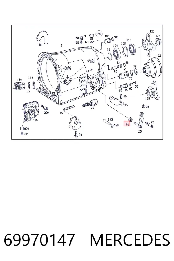Сальник коробки передач A0069970147 Mercedes