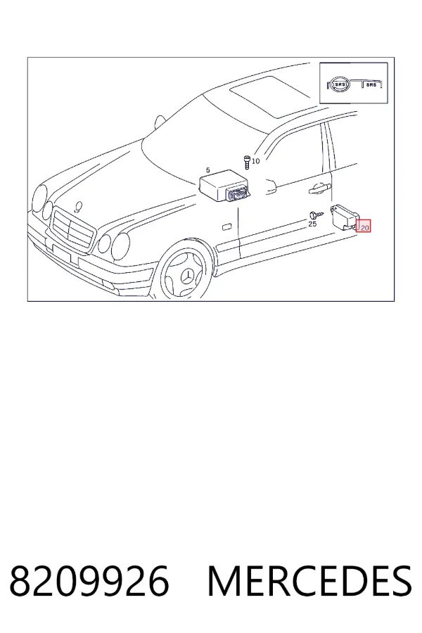 Купити A0008209926 Mercedes Датчик Айрбег передній
