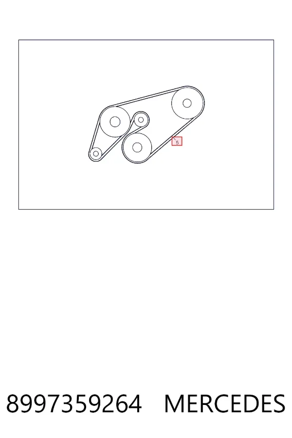 Купити A0089973592 Mercedes Ремінь генератора