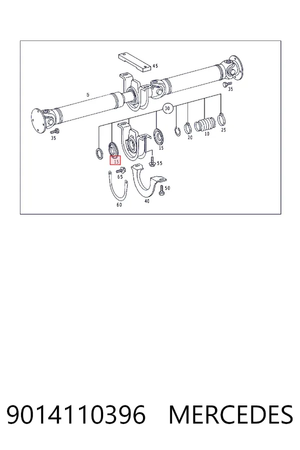 Купити A9014110396 Mercedes Пильник підвісного підшипника