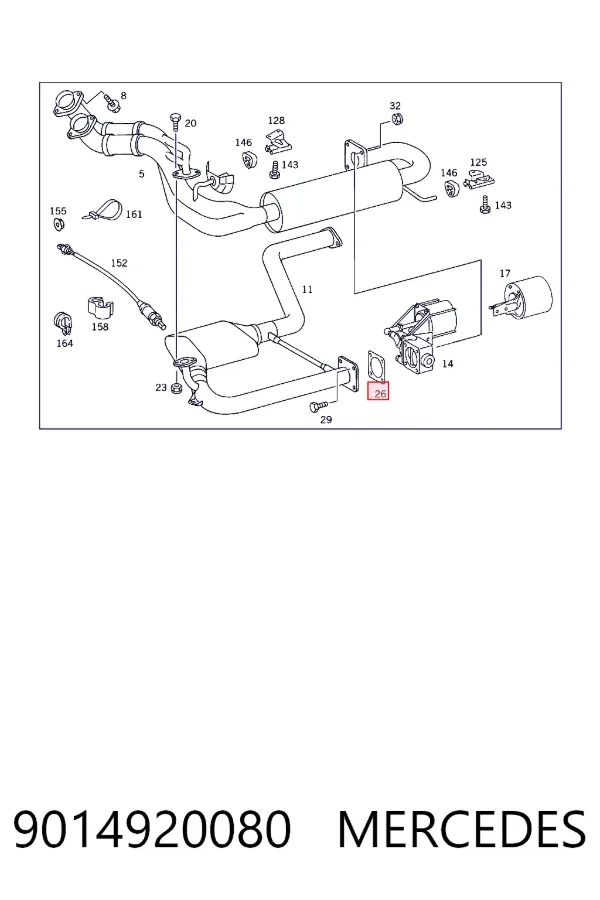 Прокладка глушника A9014920080 Mercedes