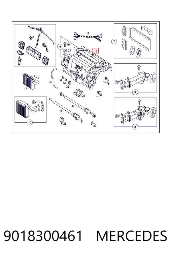 Купити A9018300461 Mercedes Корпус печі в зборі