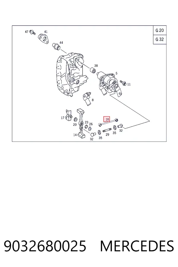 Тяга куліси АКПП/КПП A9032680025 Mercedes