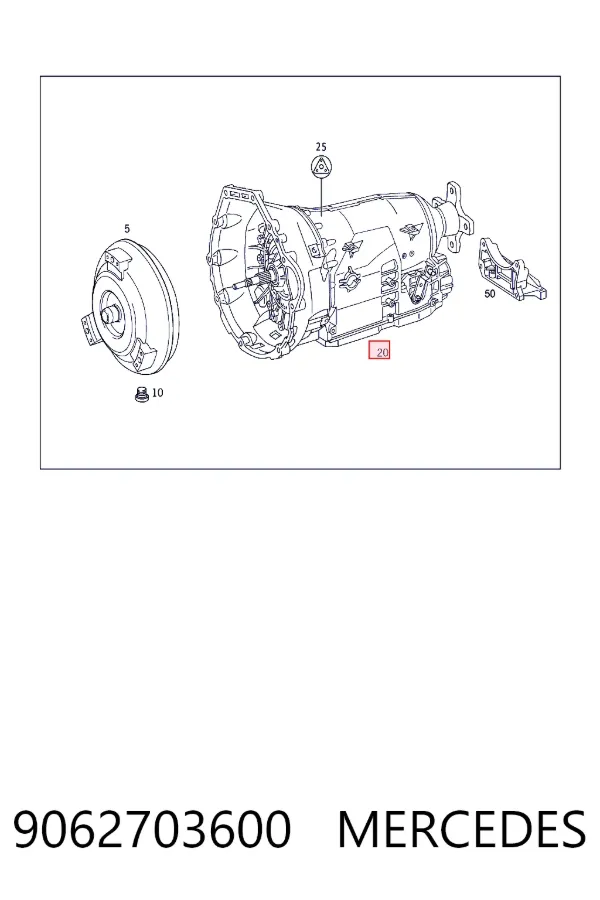 Коробка передач автомат Mercedes A9062703600 ціна, від 1083.27 USD
