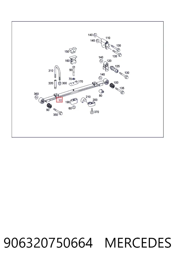 Ресори додаткові Mercedes A9063207506 ціна, від 89.96 USD
