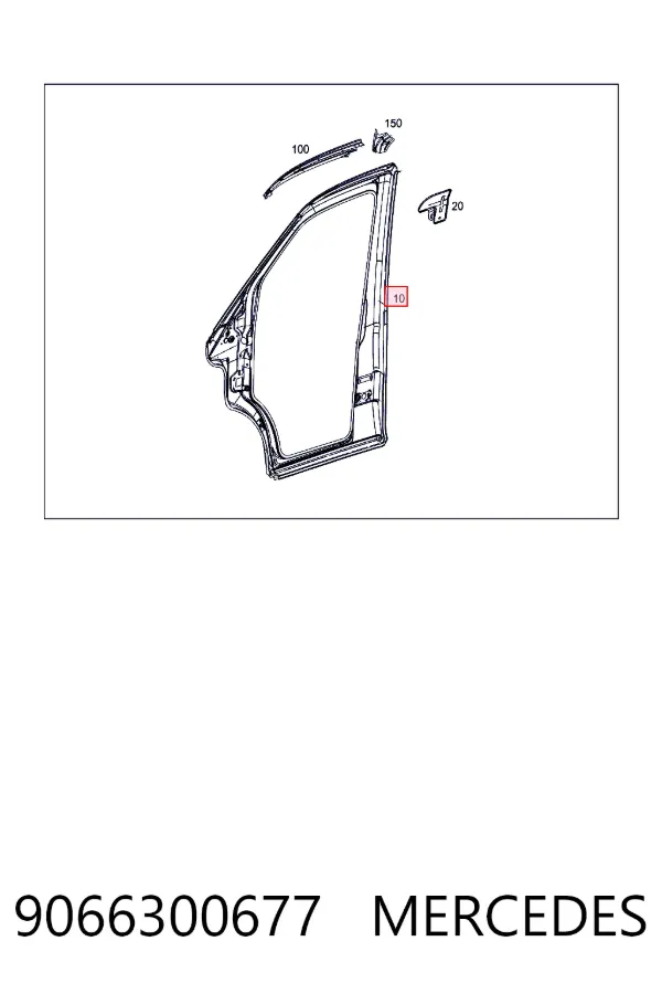 A9066300677 Mercedes Отвір передніх правих дверей