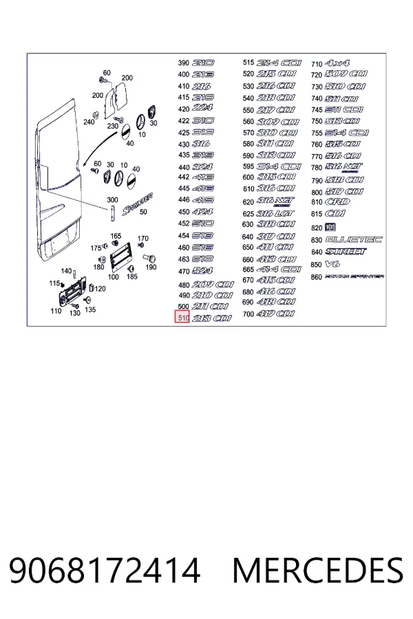 Емблема на кришку багажника, фірм.значок Mercedes A9068172414 ціна, від 22.13 USD