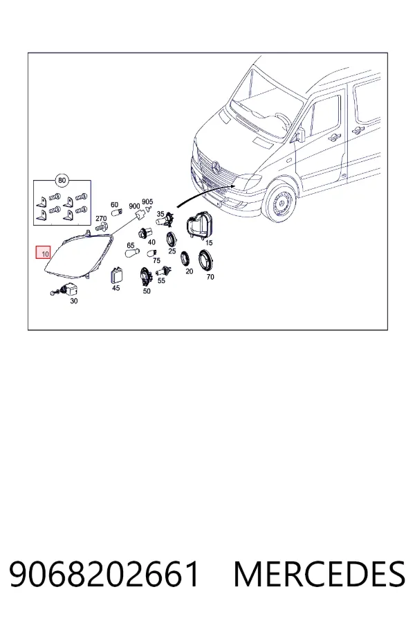 A9068202661 Mercedes Фара правая