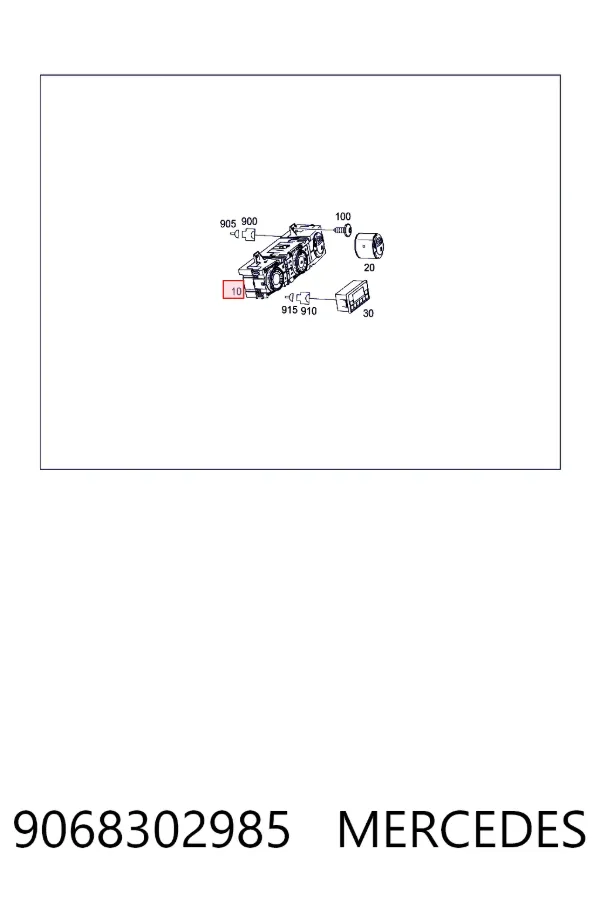 Блок управління кондиціонером A9068302985 Mercedes