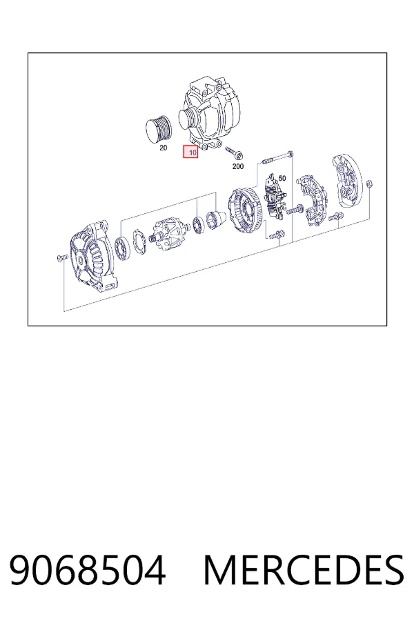 Купити A0009068504 Mercedes Генератор