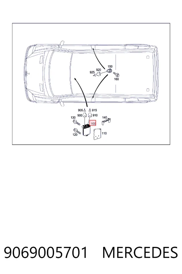 Блок управління airbag Mercedes A9069005701