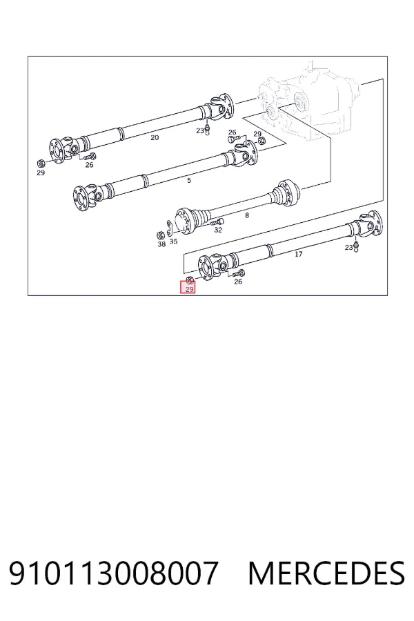  Mercedes A910113008007 ціна, від 3.11 USD