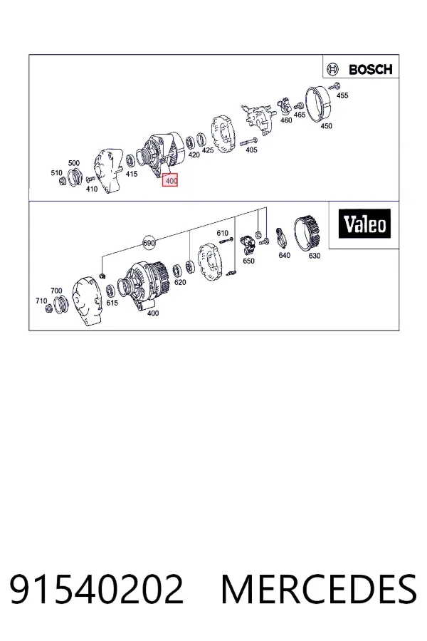 Купити A0091540202 Mercedes Генератор
