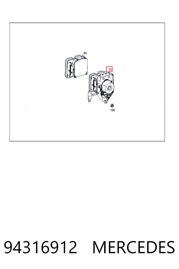Купити A0094316912 Mercedes 