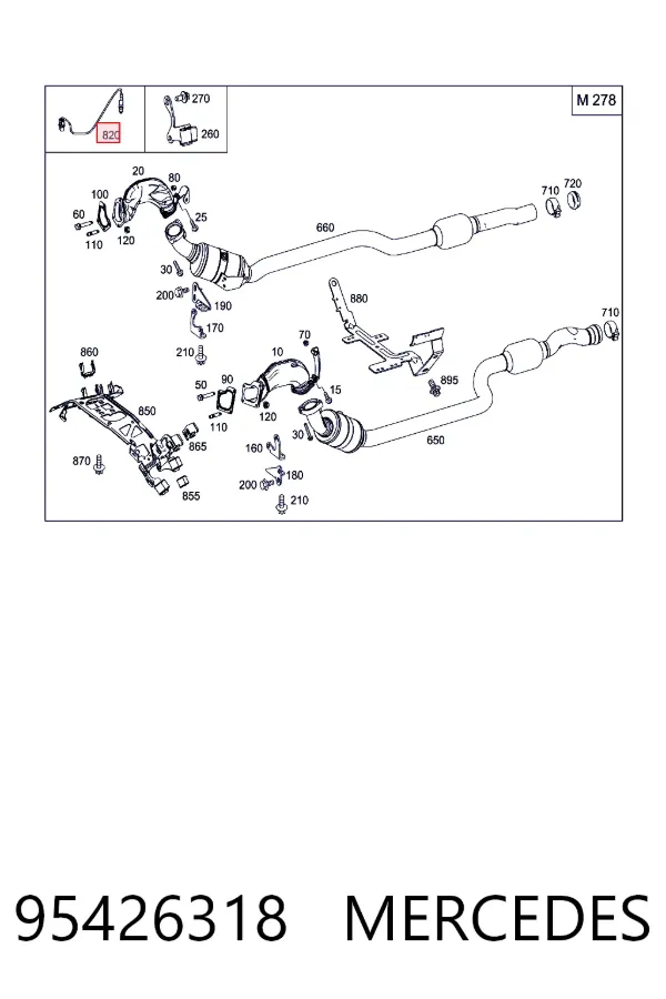 Купити A0095426318 Mercedes Лямбдазонд, датчик кисню до каталізатора