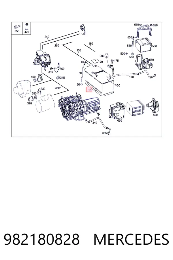 A0009821808 Mercedes Авто акумулятор