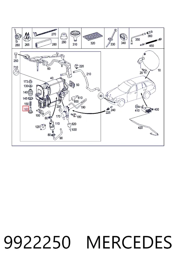 A0009922250 Mercedes 
