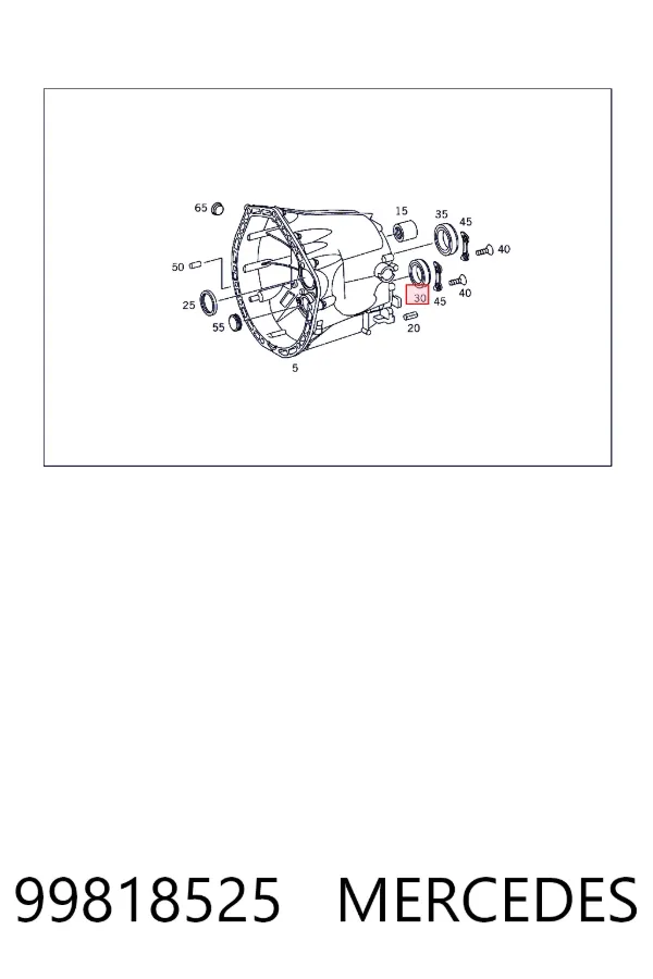 Підшипник шестірні 5-ї передачі КПП A0099818525 Mercedes