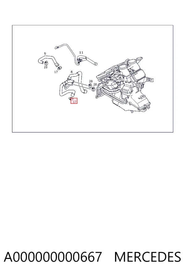 Хомут стяжний металевий, універсальний A000000000667 Mercedes