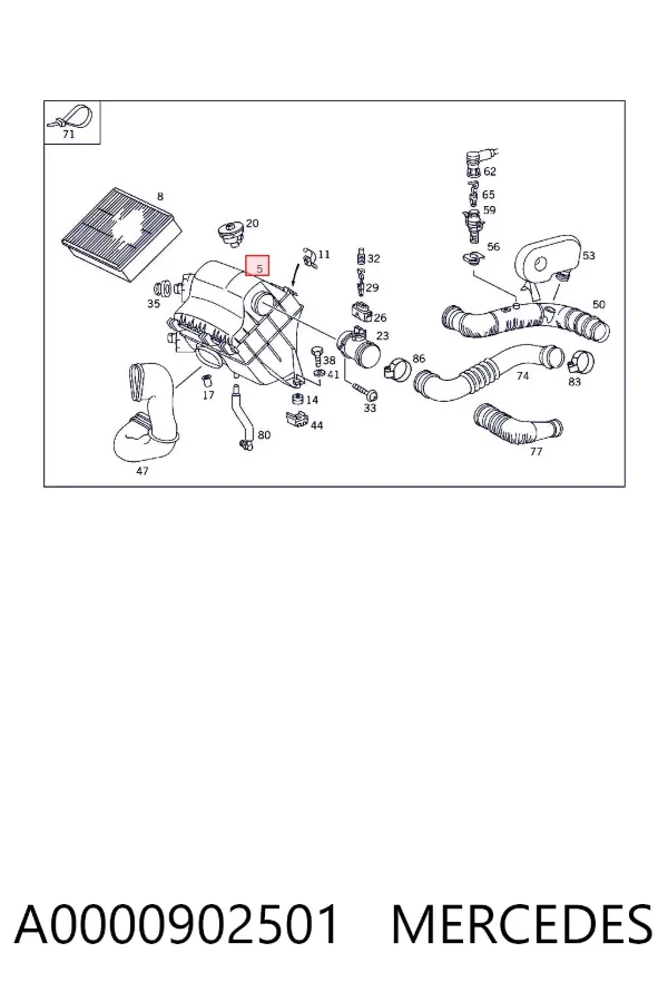 Корпус фільтра A0000902501 Mercedes