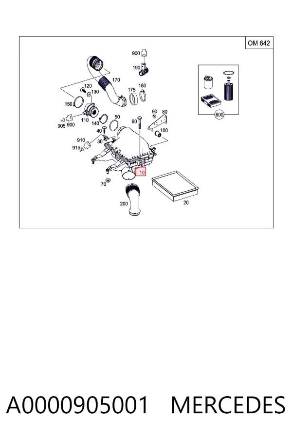 Корпус фільтра A0000905001 Mercedes
