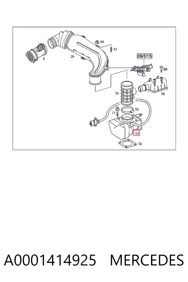 Дросільна заслінка A0001414925 Mercedes