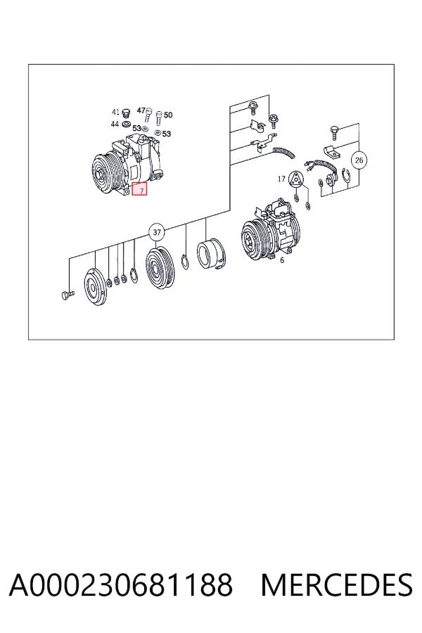 Компресор кондиціонера A0002306811 Mercedes