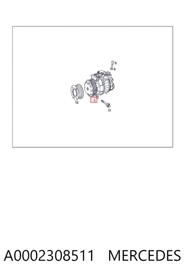Компресор кондиціонера A0002308511 Mercedes