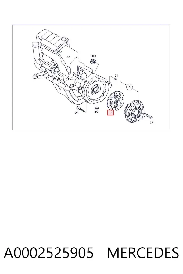 Диск зчеплення A0002525905 Mercedes
